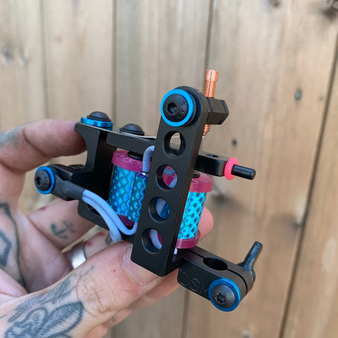Pink & Blue Jazzy Drilled Bulldog Power Liner