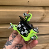 Distressed Neon Check Bulldog Power Liner