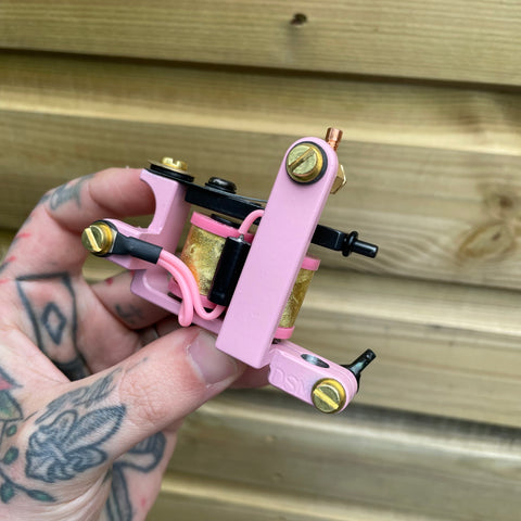 Pink & Gold Leaf Bulldog Power Liner